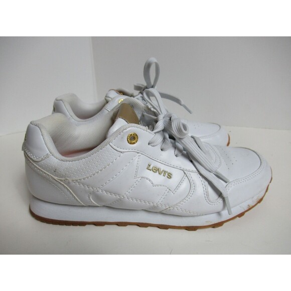 Levis Sneakers Womens Size 8.5 White Gold Running Casual Comfort Tennis Shoes - Picture 12 of 12